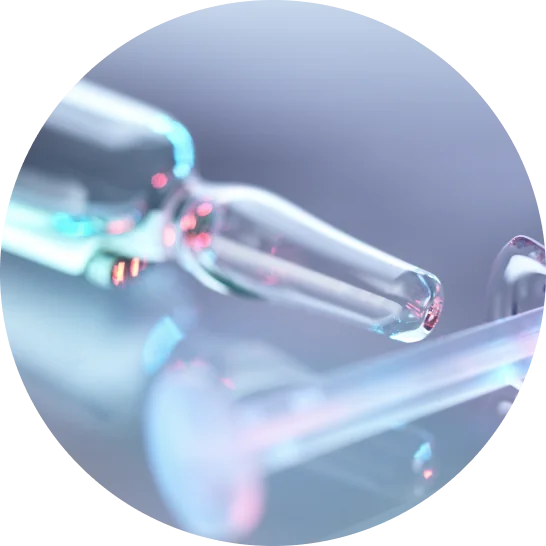 ボツリヌストキシン製剤アンプルのクローズアップ