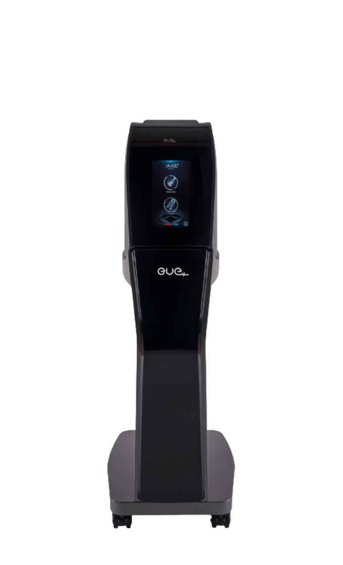 黒い美容機器「eve」の正面図