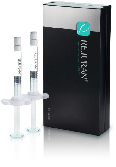 リジュランヒーラー製品：注射器2本とパッケージ。